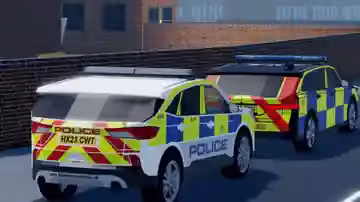 Marked HIOWC Police vehicles outside the police station